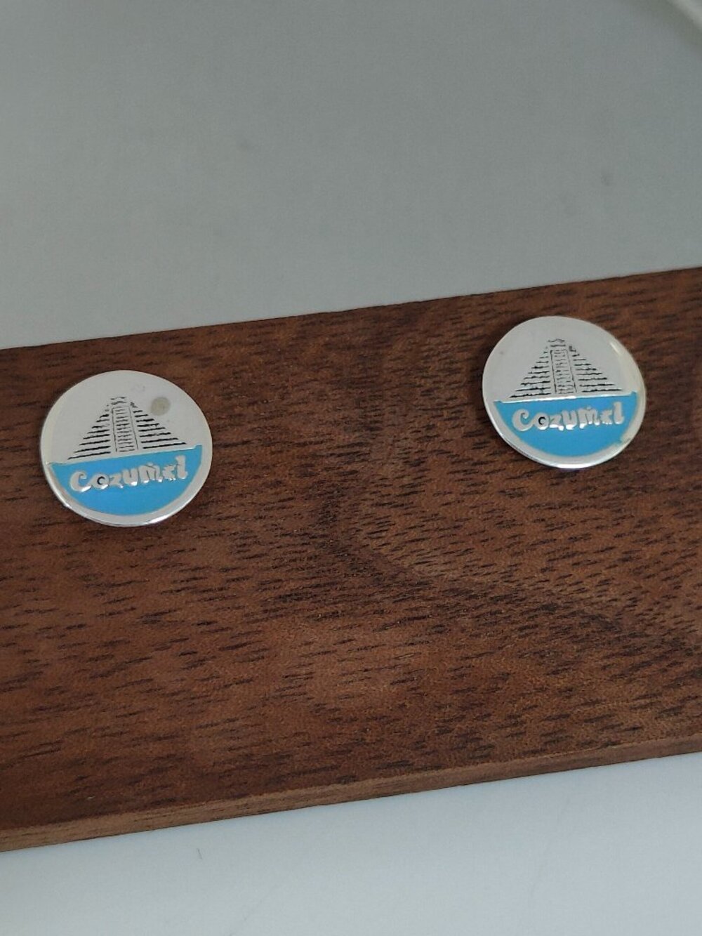 COZUMEL Historic Sites Travel Vacation Stud Earring Round Earring S925 Silver